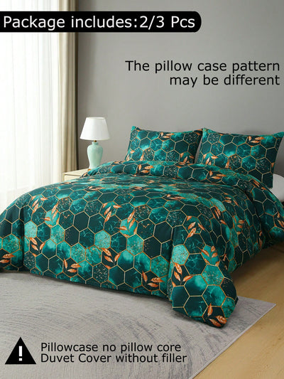 Traditional Printed Bedding Duvet Cover Set: Geometric Floral Style - Complete Your Bedroom