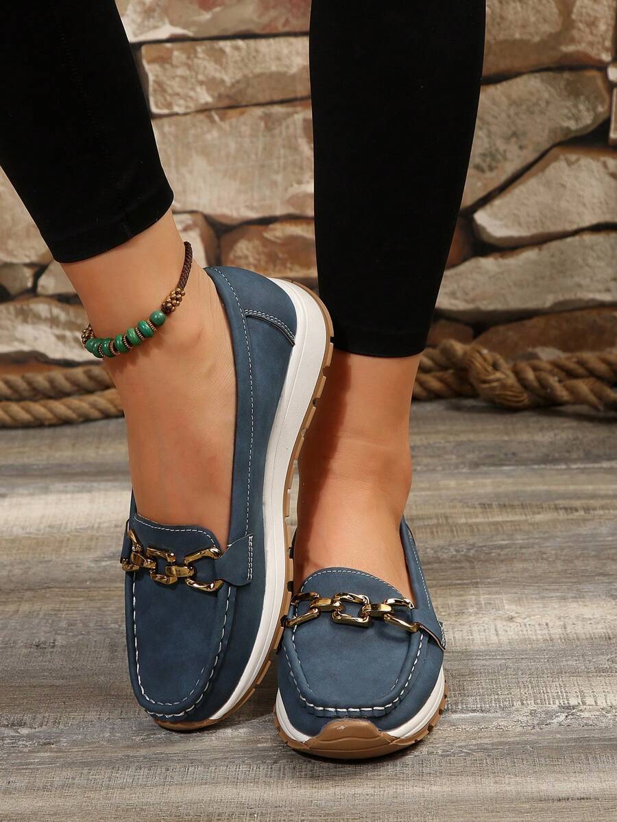 Step out in style with these Trendy Plus Size Leopard Print Wedge Loafers. Perfect for spring and autumn, these chic slip-ons combine playful leopard patterning with comfortable wedge support. Effortlessly elevate your casual looks while enjoying all-day comfort on every stroll.