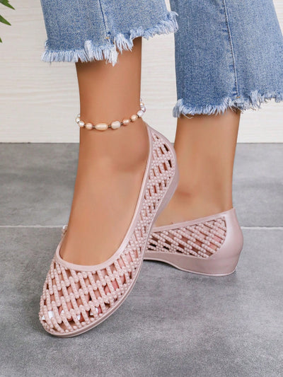 Chic and Timeless: Women's Hollow Out Solid Color Shoes