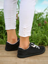 Step into Spring: Women's Lightweight Lace-Up Canvas Casual Sporty Shoes