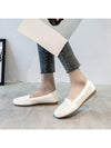 Women's British Style Slip-On Loafers: Non-Slip Driving Shoes for Pregnant Women