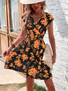 Blooming Beauty: Clasi Floral Print Surplice Neck Dress