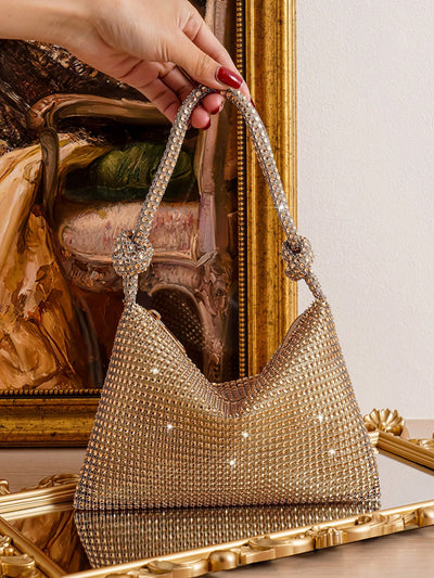 Indulge in handmade luxury with our Dazzling Diamond Evening <a href="https://canaryhouze.com/collections/canvas-tote-bags?sort_by=created-descending" target="_blank" rel="noopener">Bag</a>. Perfect for banquets, parties, and dances, this bag is the epitome of elegance with its dazzling diamond design. Make a statement and elevate any outfit with this must-have accessory.