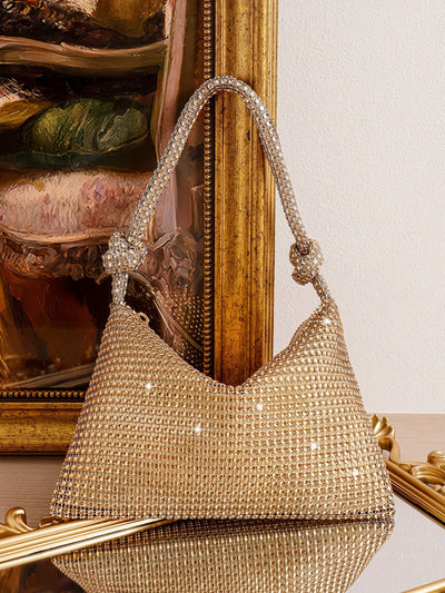 Dazzling Diamond Evening Bag: Handmade Luxury for Banquets, Parties & Dances