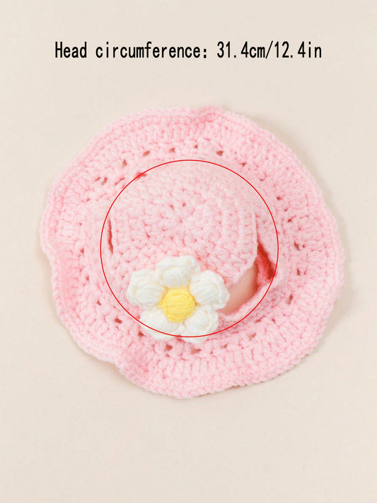 Flower Maid Pet Hat: Knitted, Soft, and Comfortable Costume Headwear