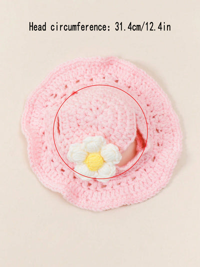 Flower Maid Pet Hat: Knitted, Soft, and Comfortable Costume Headwear