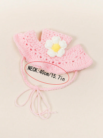 Flower Maid Pet Hat: Knitted, Soft, and Comfortable Costume Headwear