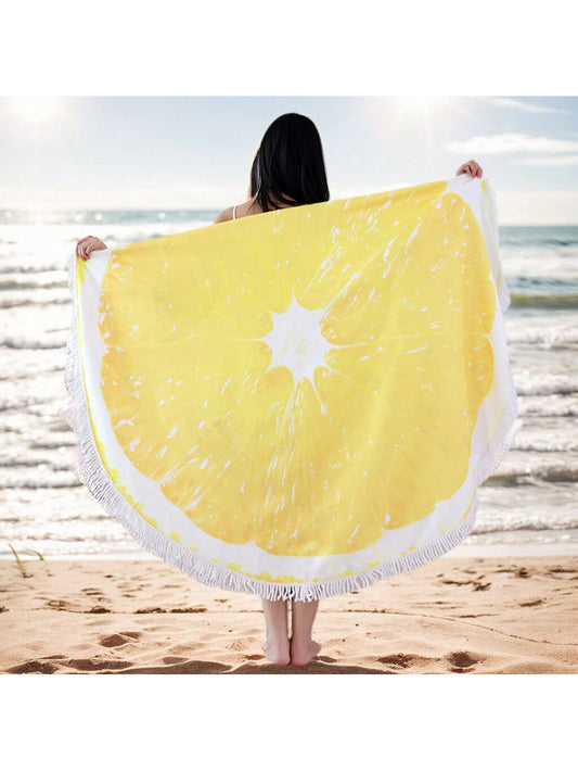 Introducing the Summertime Essential: Soft Microfiber Sand-Free Round Beach Towel. Made with high-quality, lightweight microfiber, this towel is perfect for the beach or pool. Its sand-free design ensures a hassle-free experience, while its soft material guarantees maximum comfort. Enjoy your summer in style and comfort with this must-have beach accessory.