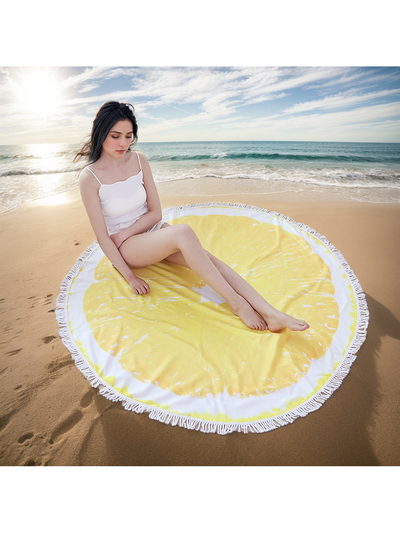 Summertime Essential: Soft Microfiber Sand-Free Round Beach Towel