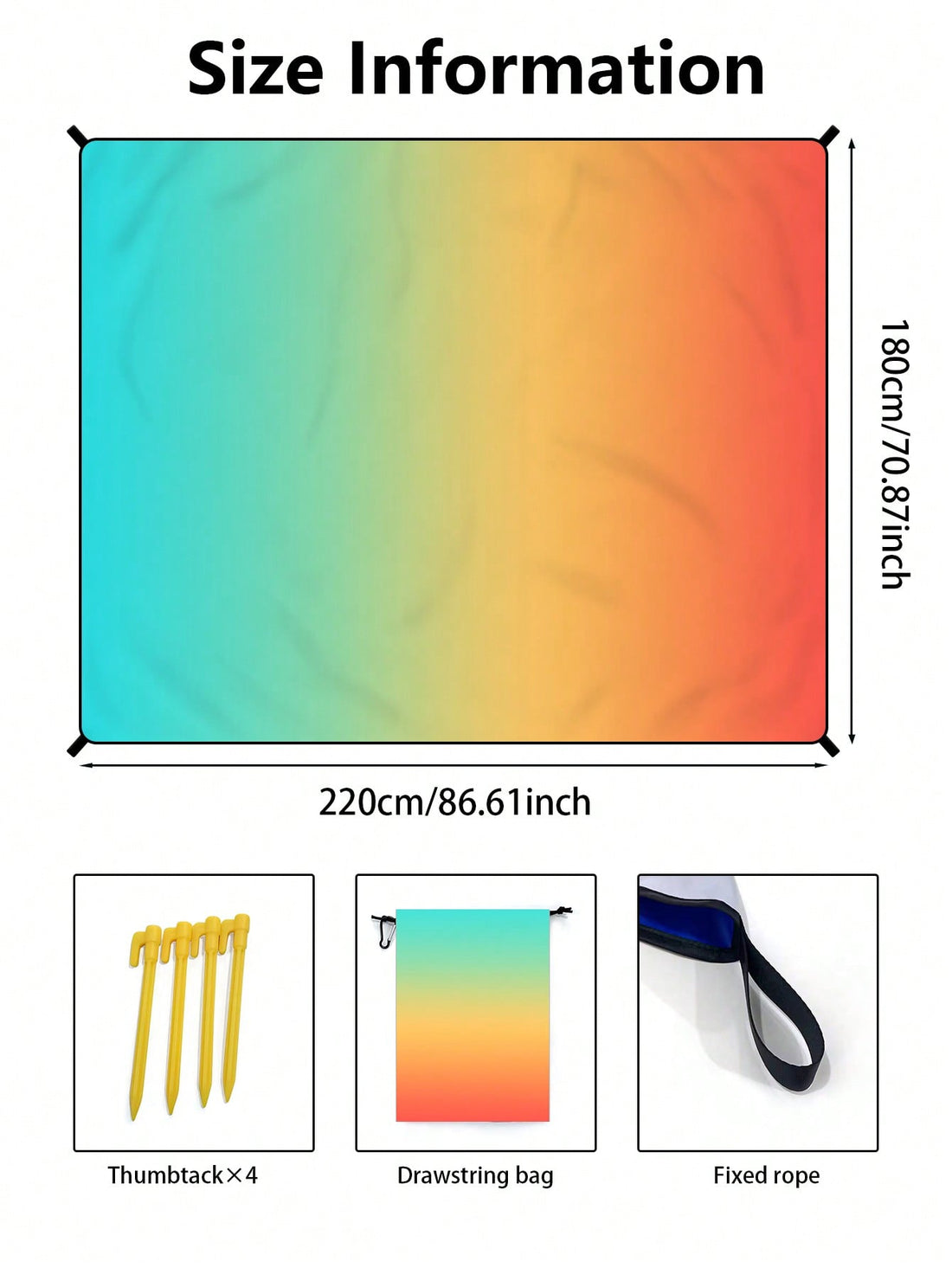 Stay warm, dry, and fashionable on the beach with our Large Gradient Waterproof <a href="https://canaryhouze.com/collections/towels?sort_by=created-descending" target="_blank" rel="noopener">Beach Blanket</a>. Its generous size provides ample space for lounging, while its waterproof material ensures you stay dry in wet conditions. The stylish gradient design is perfect for adding a touch of style to your beach day.