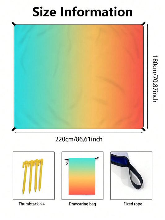 Get Cozy and Stylish on the Sand with Our Large Gradient Waterproof Beach Blanket