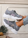 Chic and Comfortable: Women's Fashion Printed Casual Sports Shoes for Running, Students, and Hiking