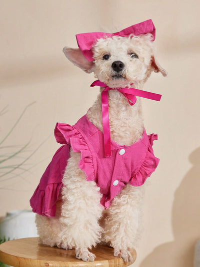 Pretty in Pink: Adorable Bowknot Pet Skirt for Cats and Dogs