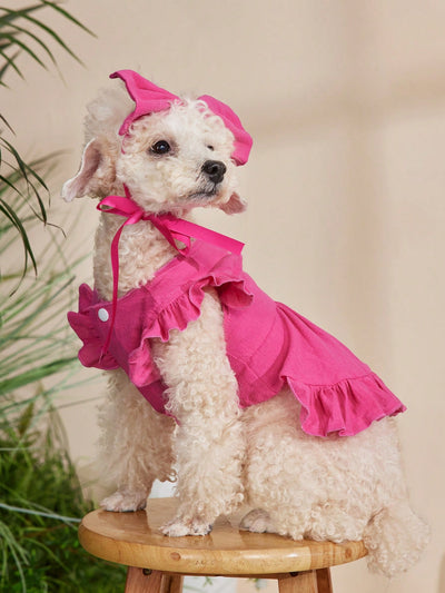 Pretty in Pink: Adorable Bowknot Pet Skirt for Cats and Dogs