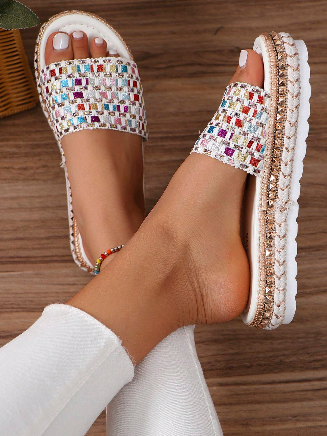 As an expert in the footwear industry, these Beige Woven Detail <a href="https://canaryhouze.com/collections/women-canvas-shoes?sort_by=created-descending" target="_blank" rel="noopener">Sandals</a> offer the perfect blend of style and comfort. With their unique woven design and neutral color, they will elevate any outfit. Plus, their comfortable fit will keep your feet happy all day long.