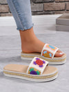 2024 Trendy Knitted Platform Sandals: Elevate Your Style with Wedge Heels and Thick Soles