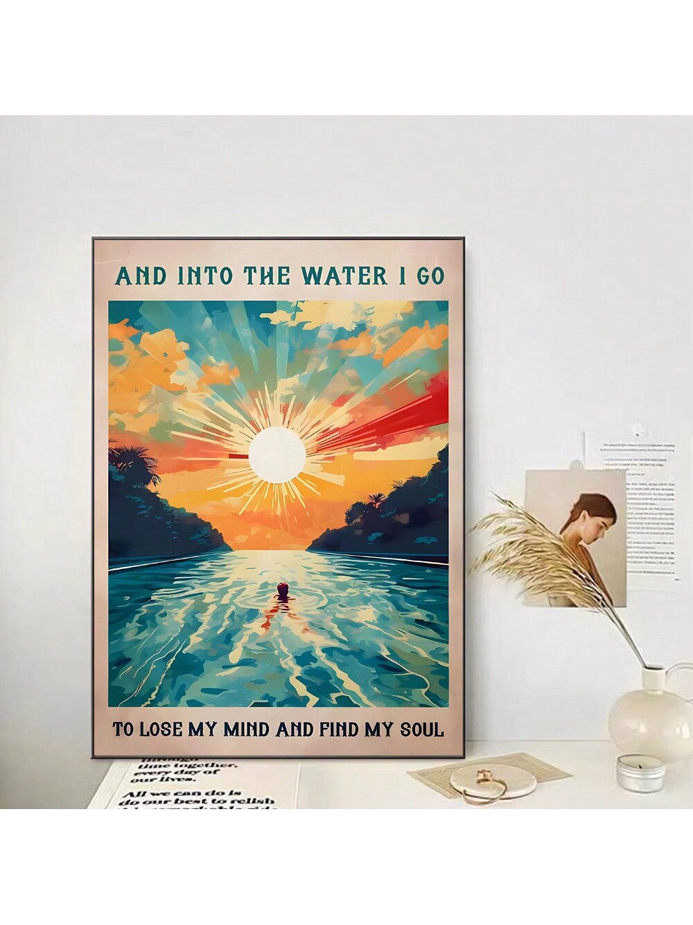 Experience the calming beauty of nature with our Abstract Ocean Sunrise &amp; Sunset Canvas Painting. Each brushstroke captures the soul of the ocean, bringing a sense of tranquility to any space. Perfect for adding a touch of serenity and sophistication to your home or office.