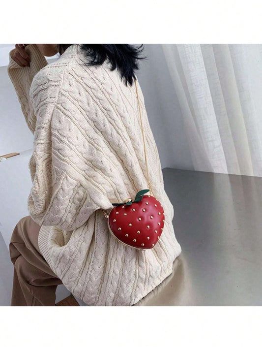 Indulge in the sweet love of fashion with our Sweet Strawberry Love crossbody bag. This heart-shaped bag features a trendy chain shoulder strap, making it the perfect accessory for a romantic date. Express your love in style with this perfect gift.