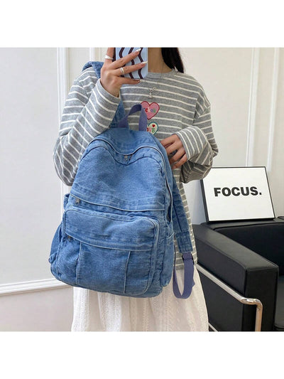 Chic and Functional: Women's Canvas Backpack with Double Shoulder Straps