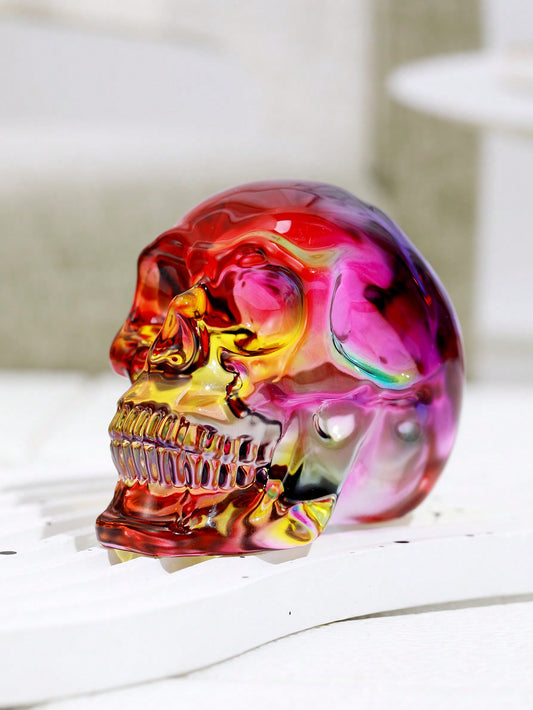 Enhance your home decor with our Spectral Splendor: Vibrant Crystal Carved Skull Decoration. Made with vibrant crystals, this unique piece adds a touch of elegance and intrigue to any room. Bring a bold and sophisticated look to your space with this stunning home decoration.