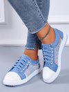 Comfortable Lace-Up Blue Sneakers: Ideal for Casual Sport Activities