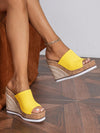 Trendy Contrast Color Wedge Sandals: Your Summer Staple