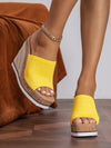 Trendy Contrast Color Wedge Sandals: Your Summer Staple