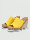 Trendy Contrast Color Wedge Sandals: Your Summer Staple