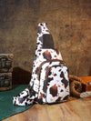 Moo-tiful Multilayer Cow Print Chest Bag for Women