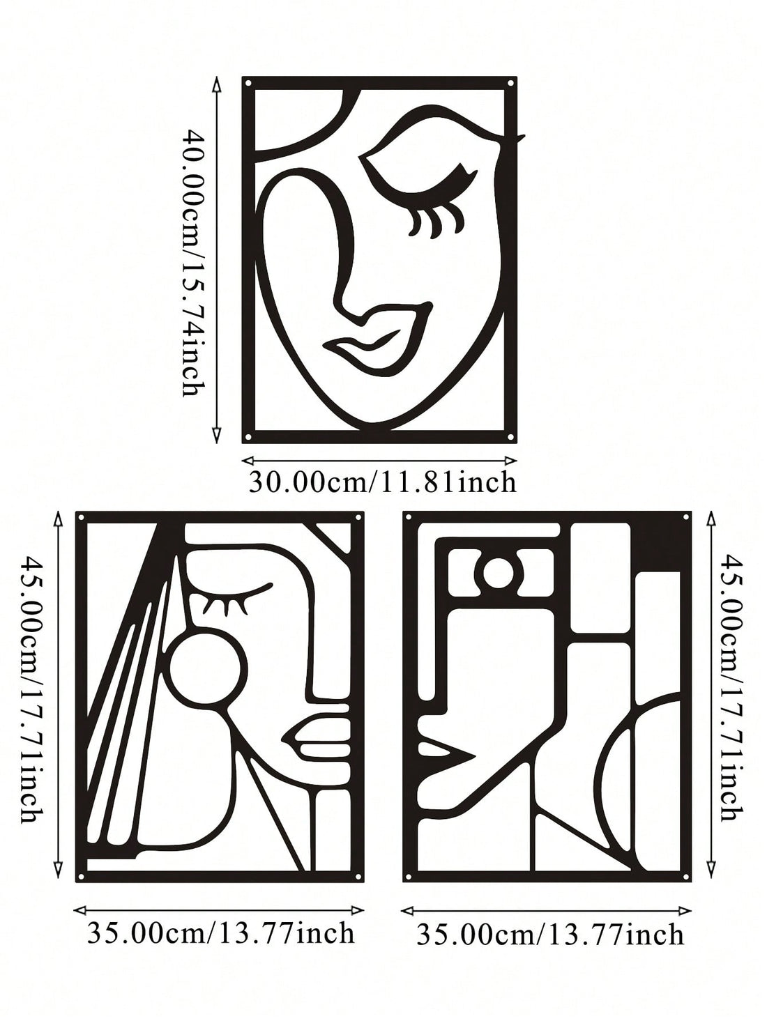 Enhance your living space with our Metallic Harmony wall art. Crafted from high-quality metal, this piece features a unique male and female joint design that adds a touch of modern elegance to any room. Perfect for home decoration, this eye-catching art piece is sure to impress.