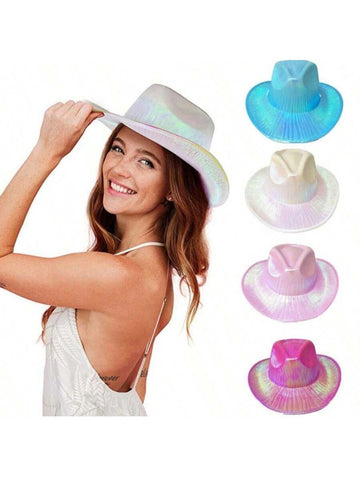 Add some style to your Western look with the Neon Glow Party Cowboy Hat. This ultimate accessory features a vibrant neon glow, perfect for parties and events. Stand out from the crowd with this unique and eye-catching hat.