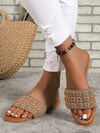 Floral Rhinestone Bliss: The Perfect Casual Flat Sandals for Indoor and Outdoor Wear