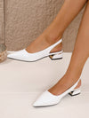 Chic and Comfortable: Pointed Toe Backless Pumps with Thick Heels