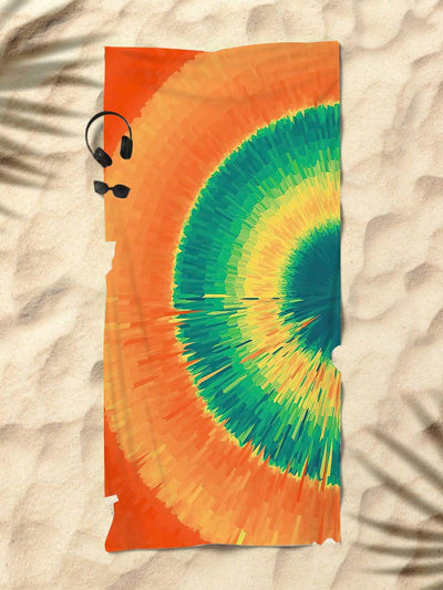 Sunset Dreams Tie-Dye Beach Towel: Lightweight and Versatile for Every Summer Activity