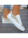 Golden Glitter White Sneakers: Sparkle and Shine in Style