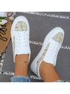 Golden Glitter White Sneakers: Sparkle and Shine in Style