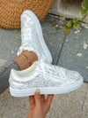 Stylish and Comfortable Gold Snake Print Sneakers for Women