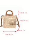 Summer Chic: Handwoven Wooden Handle Straw Beach Bag