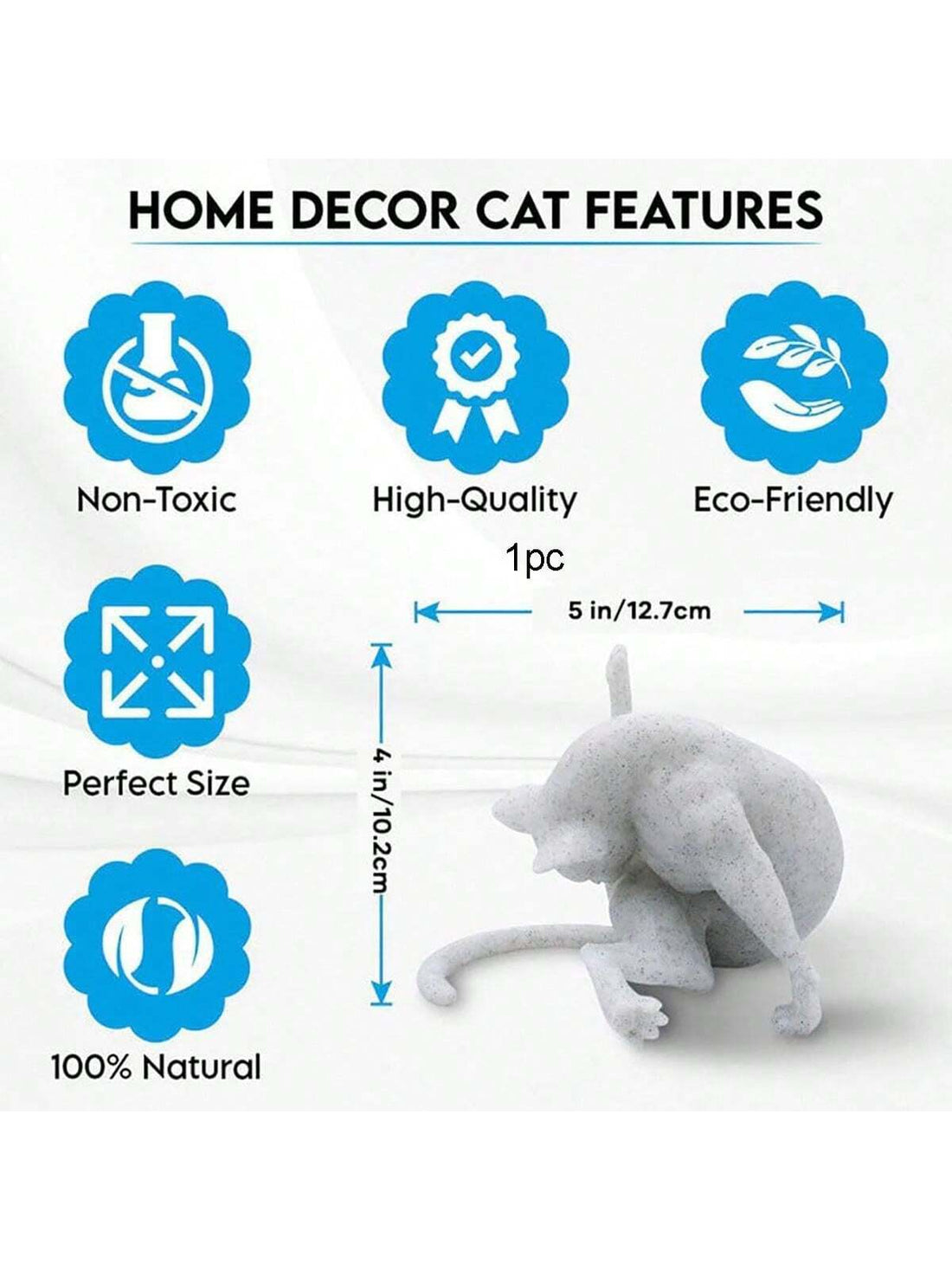 Add a touch of whimsy to your <a href="https://canaryhouze.com/collections/ornaments" target="_blank" rel="noopener">home decor</a> with our charming Whimsical White Cat Figurine. Crafted from durable resin, this playful ornament makes for a perfect gift for any cat lover. Its intricate design and high-quality materials make it a stylish and lasting addition to any collection.