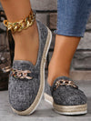 Stylish and Comfortable: Women's Rope Chain Thick-Soled Flat Shoes