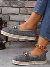 Stylish and Comfortable: Women's Rope Chain Thick-Soled Flat Shoes