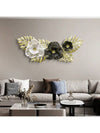 Luxurious Nordic Metal Flower Wall Hanging for TV Wall, Living Room, and Bedroom