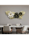 Luxurious Nordic Metal Flower Wall Hanging for TV Wall, Living Room, and Bedroom