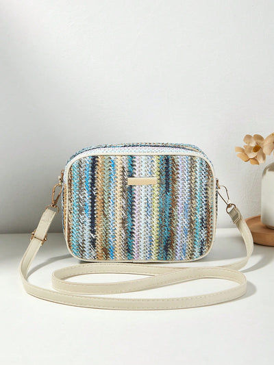 Chic and Stylish: Colorful Braided Single Shoulder Crossbody Bag for Women