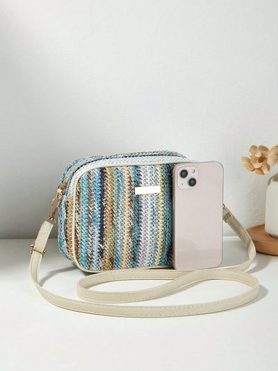 Chic and Stylish: Colorful Braided Single Shoulder Crossbody Bag for Women