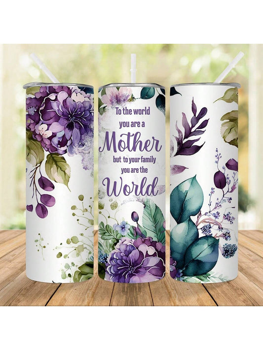 This Floral and Mother Quote Stainless Steel Insulated Thermal Cup is the perfect gift for mom. With its stainless steel construction and thermal insulation, it will keep her drinks at the perfect temperature for hours. The included straw makes sipping on her favorite beverage easy and mess-free.