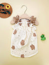 Cute and Cozy Bear Print Pet Dress for Happy Tigers