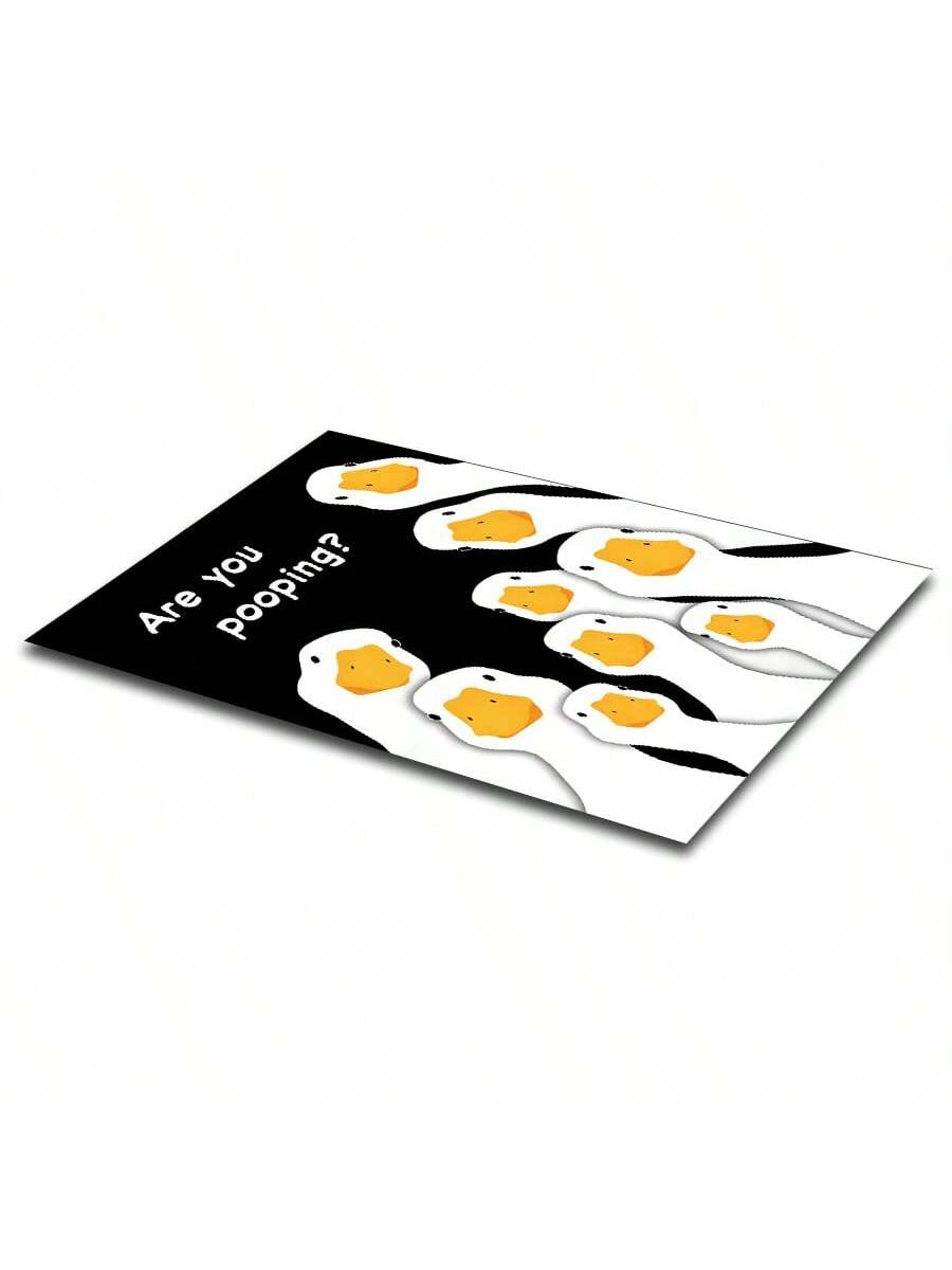 Add a touch of humor to your home decor with our Quirky Duck Sneaking Poster. Featuring a sneaky duck and the playful question "Are You Pooping?", this unique canvas wall art is sure to bring a smile to your face. Made with high-quality materials, it's the perfect addition to any room.