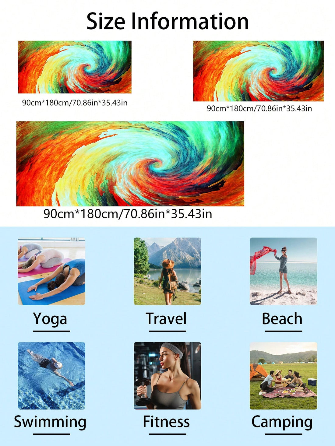 Experience ultimate comfort and style with our Colorful Swirl Tornado <a href="https://canaryhouze.com/collections/towels?sort_by=created-descending" target="_blank" rel="noopener">Pattern Towel</a>. Its vibrant design makes it the perfect companion for fitness, yoga, and beach relaxation. Made with soft and absorbent materials, this towel is your essential partner for a refreshing workout or a day by the water.
