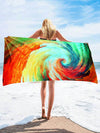 Colorful Swirl Tornado Pattern Towel: Your Essential Companion for Fitness, Yoga, and Beach Relaxation!